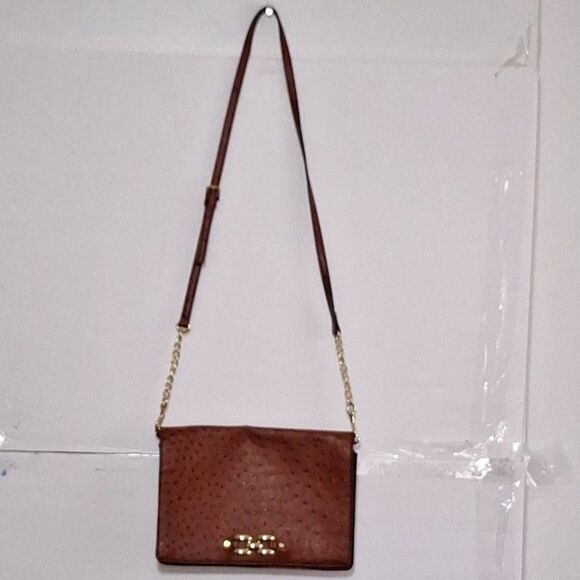 Dana Buchman Handbags - A Dana Buchman Crossbody Purse Faux Ostrich Skin Corpcore Boho Preppie
